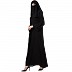 Arabian abaya with naqaab set- Black Arabian abaya with naqaab set- Black